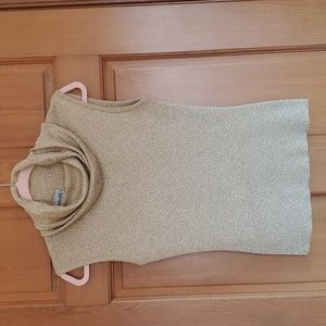 Womans shimmery gold top